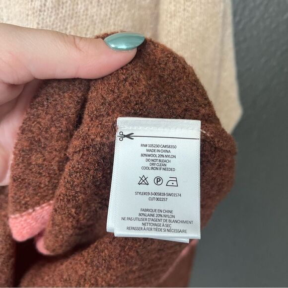 Joie Morgen Colorblock Wool Blend Sweater In Autumn - Picture 11 of 13